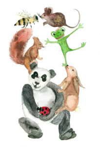 Panda mit Freunden